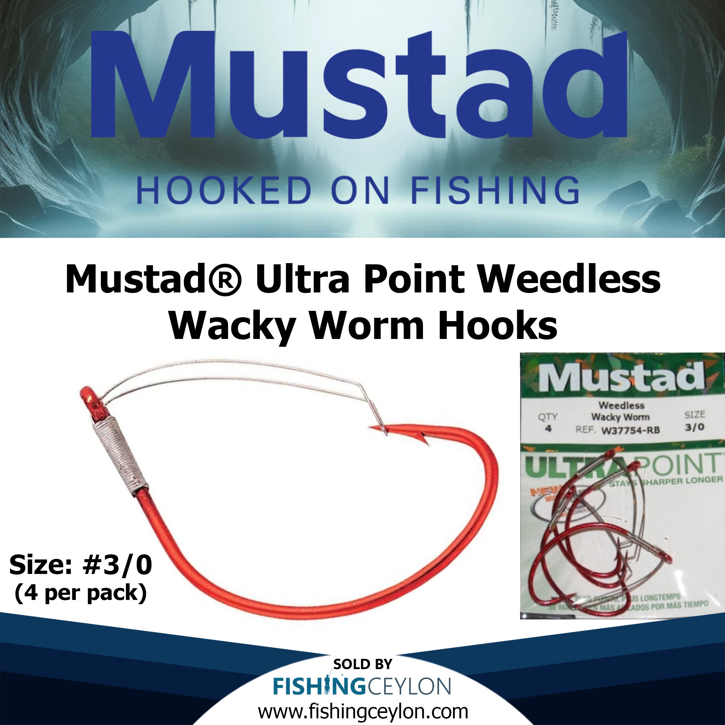 Mustad Weedless Wacky Hooks