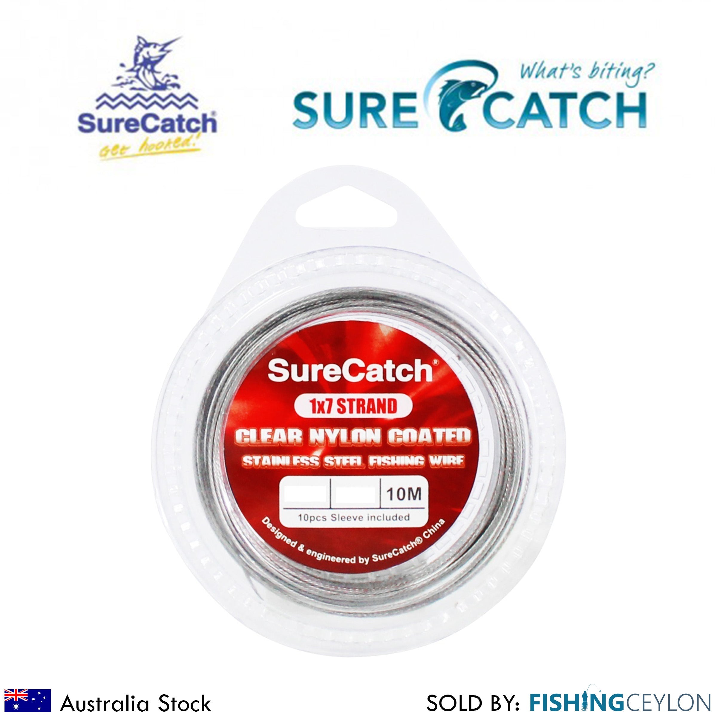 Surecatch Clear Nylon Coated Stainless Steel Fishing Wire – Fishing Ceylon