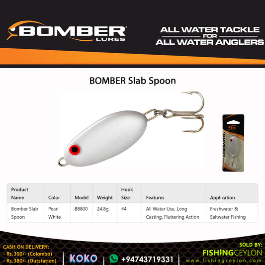 BOMBER Slab Spoon - Fishing Ceylon 