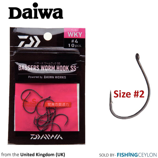 Daiwa Bassers Worm Wacky Hook Fishing Ceylon 
