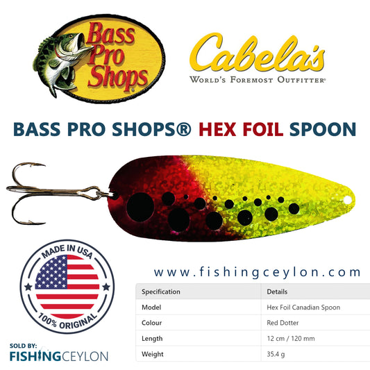 Bass Pro Shops® Hex Foil Canadian Spoon - Fishing Ceylon 