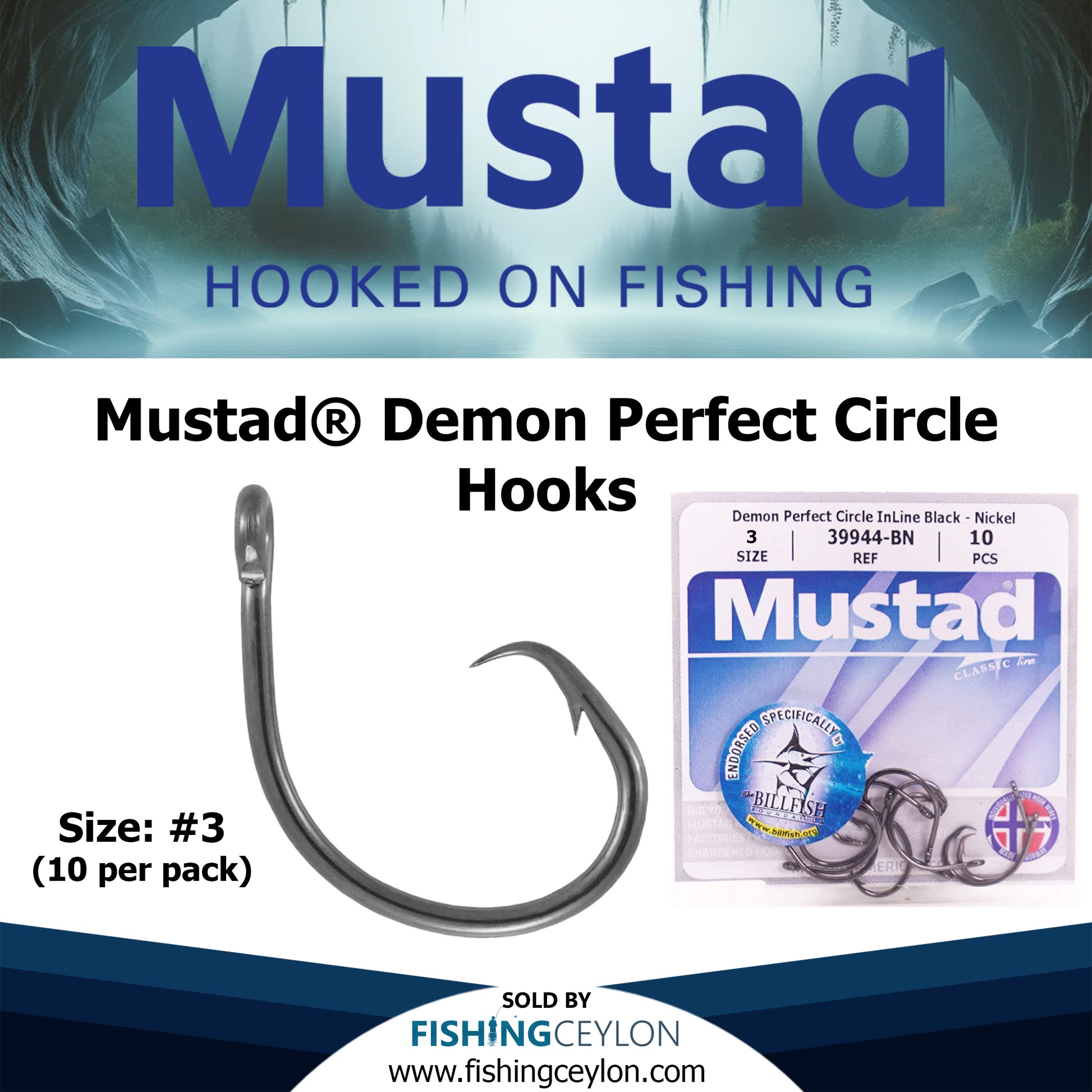 Mustad® Demon Perfect Circle Hooks