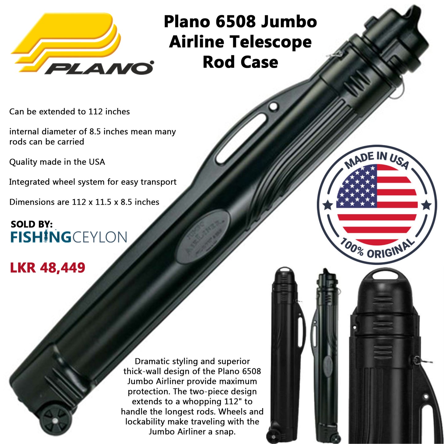 Plano 6508 Jumbo Airline Telescope Rod Case