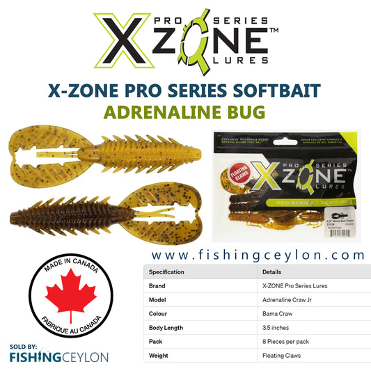 X-Zone Pro Series Softbait Adrenaline Bug - Fishing Ceylon 