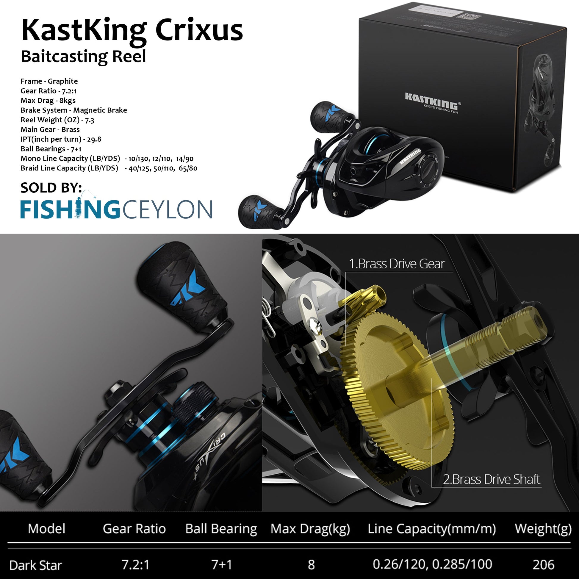 KastKing Crixus Baitcasting Reel  Best Price in 2023 at Fishing Ceylon –  Fishing Ceylon