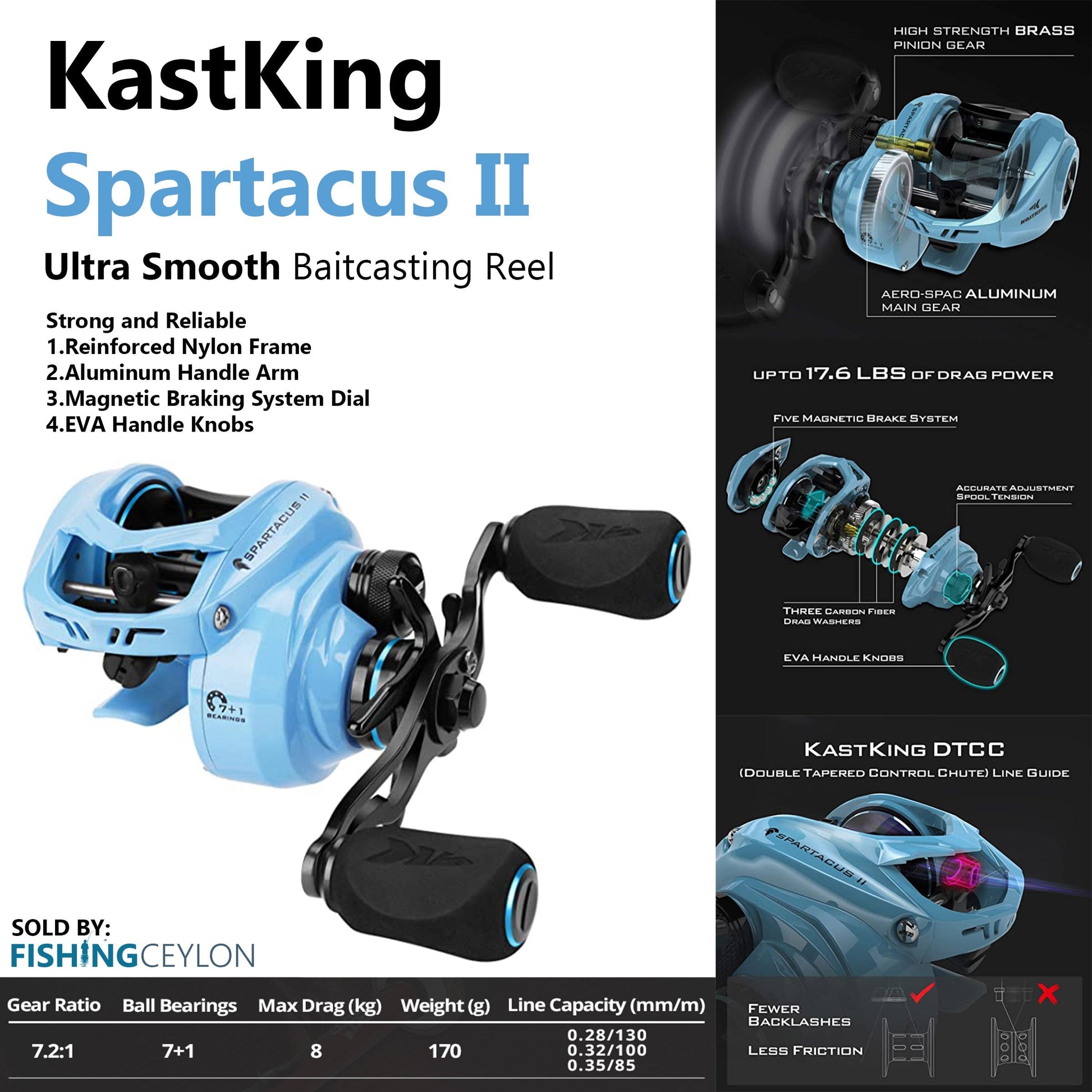 KastKing Spartacus II Baitcasting Reel
