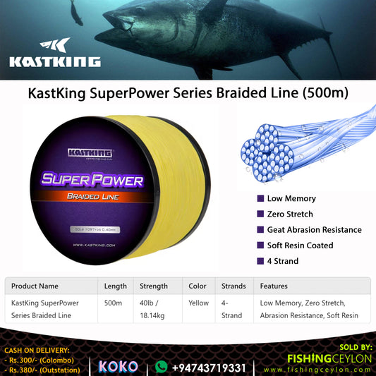 KastKing SuperPower Series Braided Line (500m) - Fishing Ceylon 