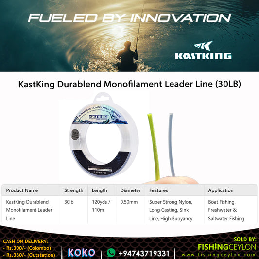 KastKing Durablend Monofilament Leader Line (30LB) - Fishing Ceylon 