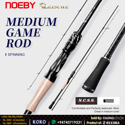 NOEBY Leisure K7 Medium Game Spinning Rod - Fishing Ceylon 