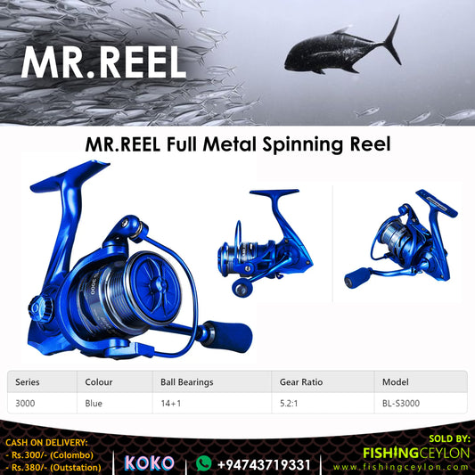 MR.REEL Full Metal Spinning Reel - Fishing Ceylon 