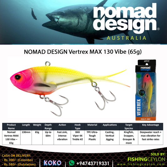 NOMAD DESIGN Vertrex MAX 130 Vibe (65g) - Fishing Ceylon 