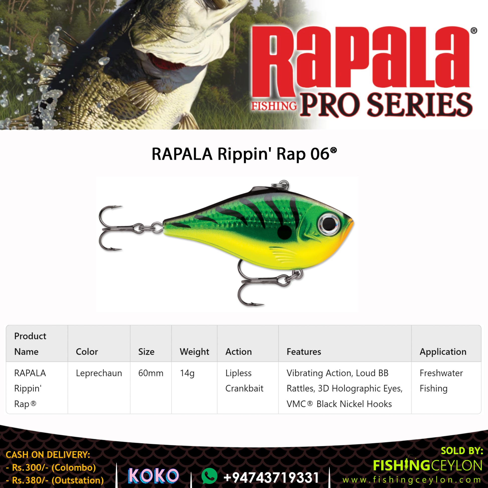 RAPALA Rippin' Rap 06® - Fishing Ceylon 