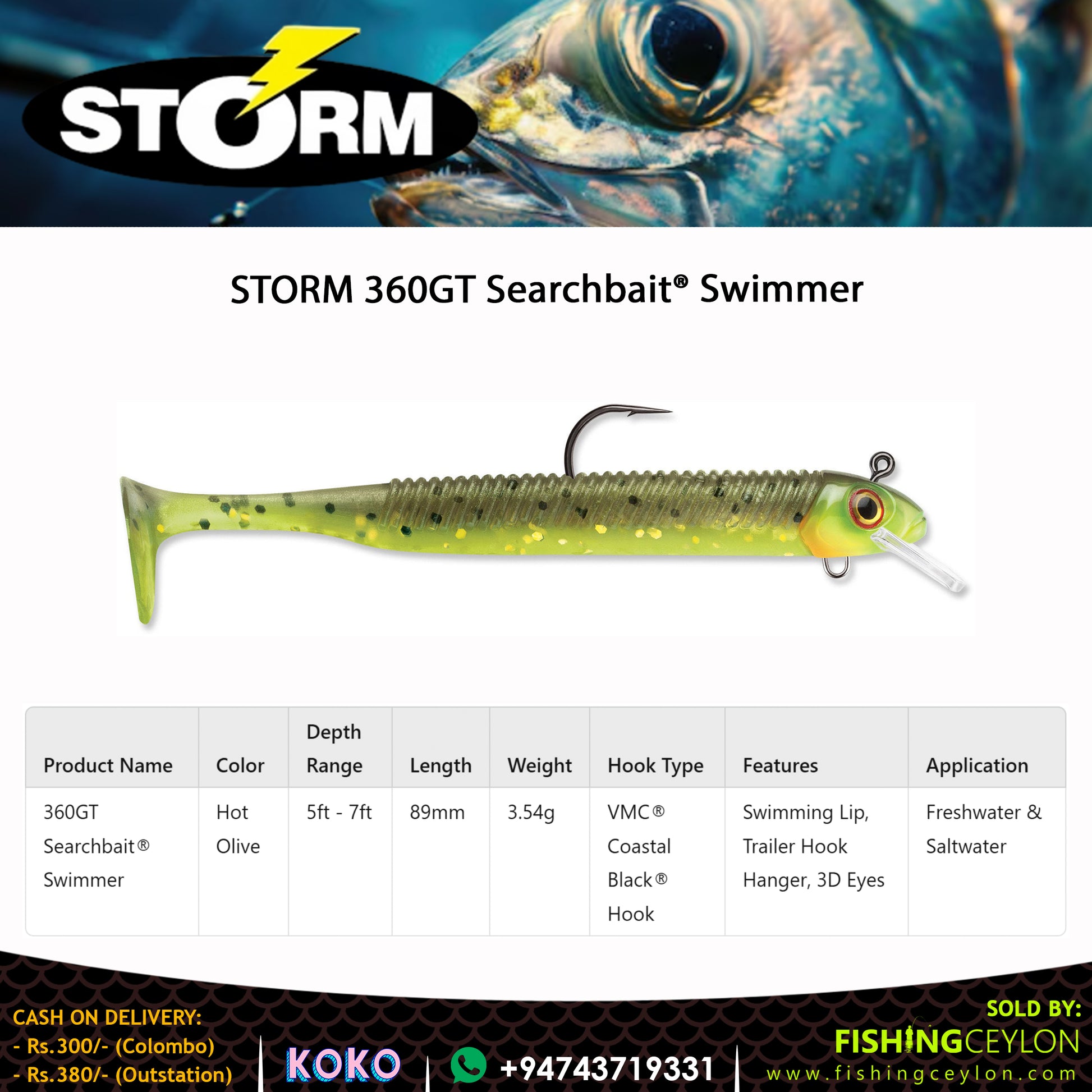 STORM 360GT Searchbait® Swimmer - Fishing Ceylon 