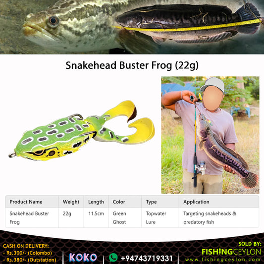 Snakehead Buster Frog (22g) - Fishing Ceylon 